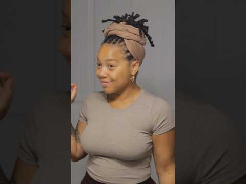 Easy scarf style. #shortlocs #locs #locjourney #fyp #locstyles #dreads #viralshort