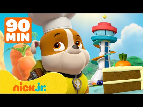 Paw Patrol | ¡Rubble de PAW Patrol hace osados rescates  y hornea un pastel! | 90 minutos | Nick Jr.