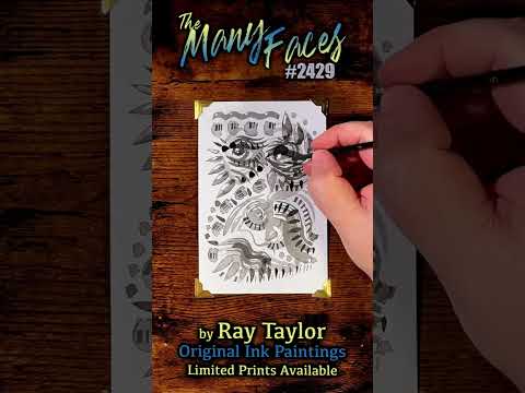 #2429 The Many Faces 2024 Collection: Ink Painting Process Timelapse with Ray Taylor