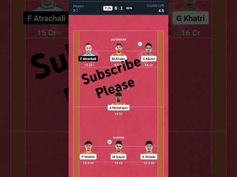 PUN vs BEN Kabbadi Dream11 Prediction today | #kabaddi #shorts #viralreels #vivoprokabaddi #views