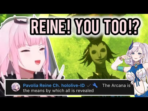 Calli Dies LAUGHING when Chat SPAMMING her stream with Reine | [Persona 3 Reload / Hololive]