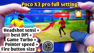 Poco x3 Pro Headshot Setting and Sensitivity | Best dpi setting for free fire | all settings poco