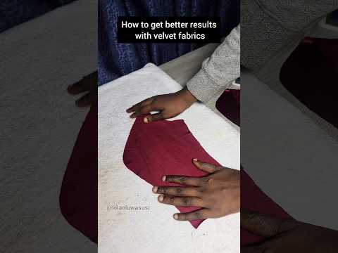 How to sew velvet fabrics #fashion #sewingtips