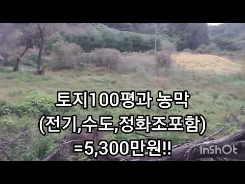 [마감완료]서울 출퇴근 안성 농막! 텃밭100평과 농막=5,300만원 전기,지하수,정화조포함 근린건축 가능 수도권쉼터 지금 토지매매 시점! 땅값 상승시작 촌스런방송 천만원대전원주택