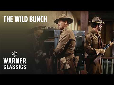 The Wild Bunch | Opening Railroad Office Robbery | Warner Classics