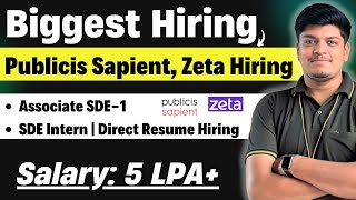 🔥Finally Publicis Sapient, Zeta, Rapido Hiring | Off Campus Drive 2025, 2024, 2023, 2022 BATCH