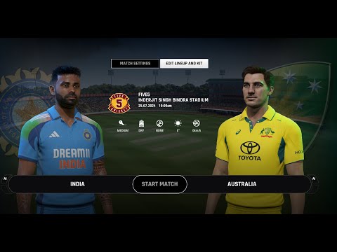 INDIA VS AUSTRALIA | 5 OVER MATCH | CRICKET 24 @vjgamer95