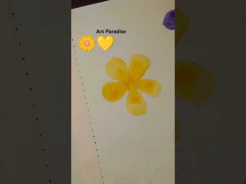 Watercolor easy flower 🌼#shorts #viralvideo #art #shortvideo #easyart #viralvideo #watercolor