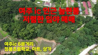 [여주부동산] 여주 ic 인근 능현동 저렴한 임야 매매(주택단지 개발 추천) [11억 4천]