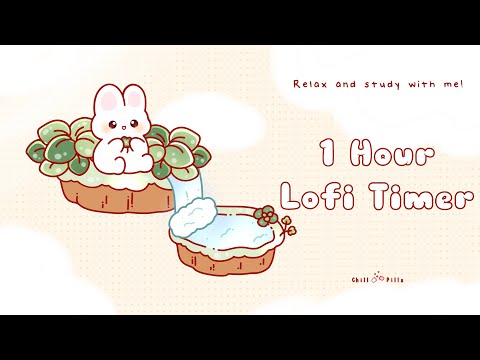 1 Hour - Relax & study with me Lofi | Bunny Island #timer #1hour #1hourloop #lofi #relaxing #calm