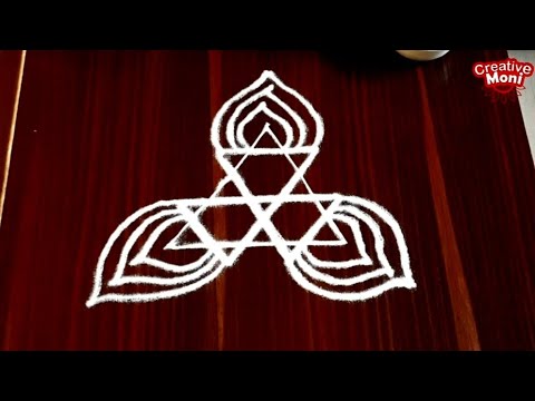 Easy Star Rangoli Design | Freehand Star Kolam