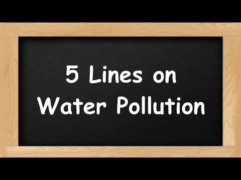 Water Pollution Short 5 Lines in English || 5 Lines Essay on Water Pollution