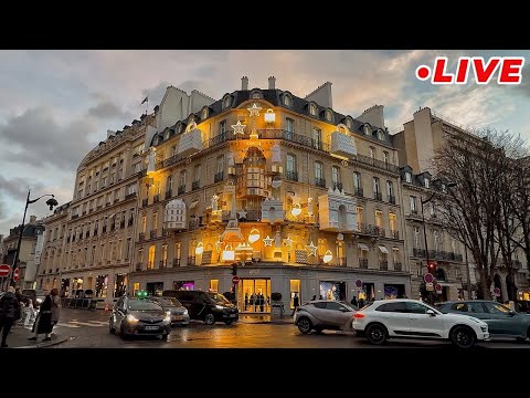 [🇫🇷Paris Live] Beautiful Evening walk in Champs-Élysées Live Broadcasting  06/January/2025