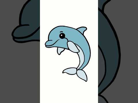 Step-by-Step Dolphin Drawing Tutorial 🐬🎨