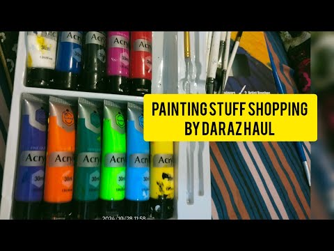 painting materials online shopping from daraz||review about painting acrylic colours and canvas