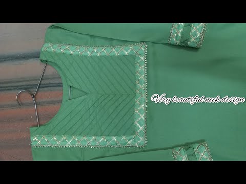 beautiful💞 neck design cutting and stitching|kurti front neck design|