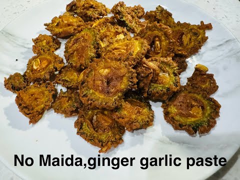 No Maida & No ginger garlic / Easy way to Crispy Bitter gourd chips/ Karela snacks/ Kakarakaya chips