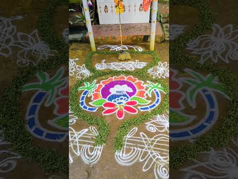 Sankranti Rangoli #trendingshorts #rangolidesign #pongalrangoli #sankranthimuggulu #sankranthi