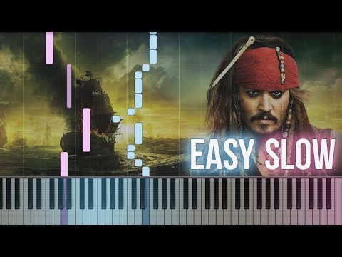 Pirates Of The Caribbean - He's A Pirate | How To Play SLOW EASY Piano Tutorial + Sheets