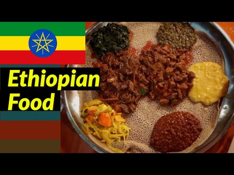 Trying Ethiopian Food near Washington DC | Ethiopian Cuisine - Injera, Sambusa, Lamb Stew & Doro Wat