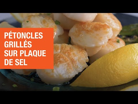 Pétoncles grillés sur plaque de sel avec sauce au beurre et citron | Home Depot Canada