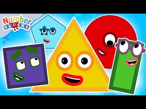 Explore Shapes Compilation for Kindergarten 🟡🟩 123 Learn to Count  | Counting Maths | Numberblocks