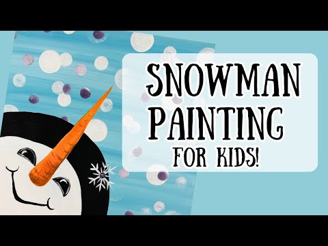 Easy Snowman Painting Tutorial! Step by Step Acrylic Painting