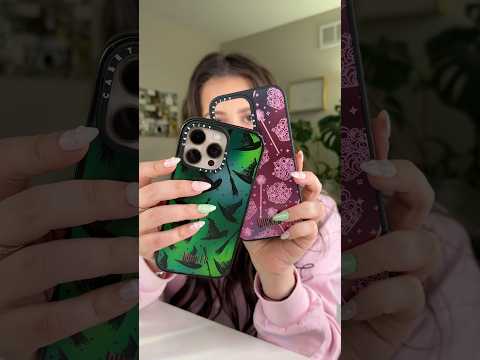 UNBOXING WICKED CASETiFY CASES💚🩷 *gifted!* #youtubeshorts #casetify #shorts