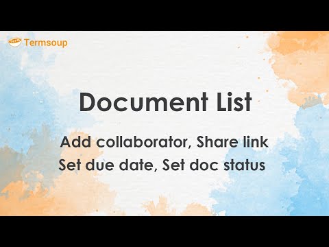 Document list: What you can do to a document in Document list page