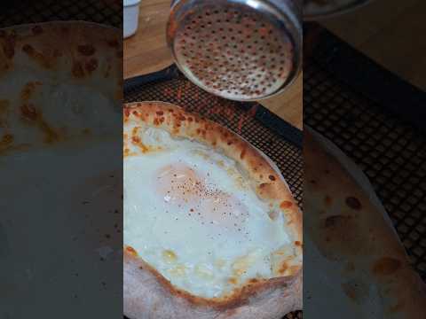 Making some Khachapuri Adjaruli (Georgian Cheese Bread Boat) #youtubeshorts  #shorts