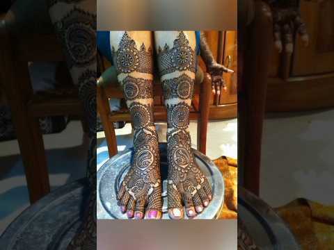 Bridal wedding foot mehndi design #footmehndi #mehndi 2024 design #viral