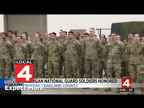 Soldiers of the Michigan Army National Guard honored