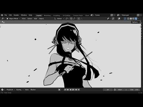 いばら姫ひめ”ヨル・フォージャー 暗殺者 Work in process 【Blender鳥咪老師】