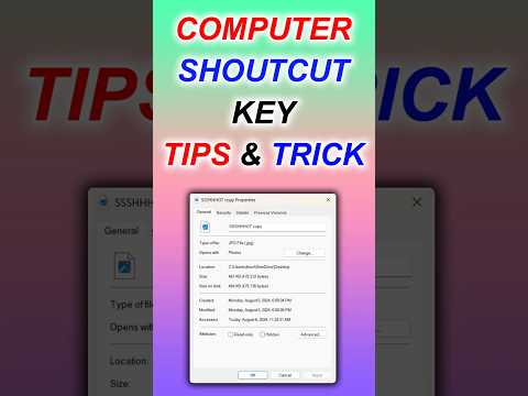 Computer Shoutcut key Tips & Tricks #advancetechraja #short #shorts