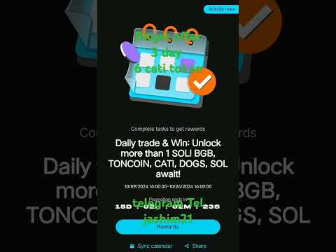 Daily trade & Win: Unlock more than 1 SOL! BGB, TONCOIN, CATI, DOGS, SOL await!