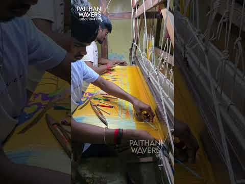 Making of Silk Paithani Saree #silk #paithani #saree #making