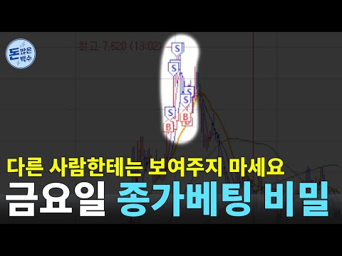 금요일 종가패턴, 특히 오늘같은 날에 써먹으셔야 합니다