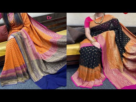 Banarasi Georgette 3D Colur Dye Saree Collection