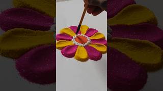 small flower rangoli design #easyrangoli #shivrangoli #Diwali #trending rangoli