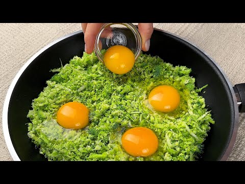 Just take EGGS and BROCCOLI! Incredibly delicious and healthy recipe in 10 minutes!