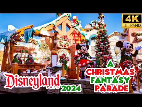 A Christmas Fantasy Parade Disneyland Christmas 2024 [4K POV] from Main Street U.S.A