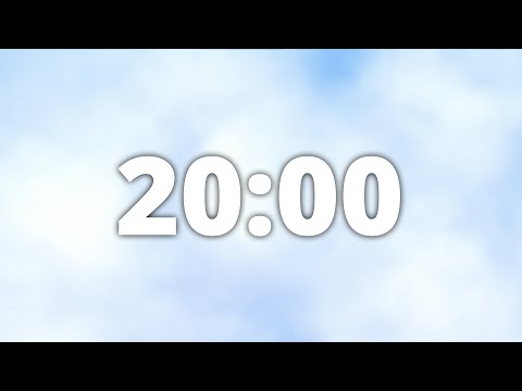 20 Minute Countdown Timer with Alarm | ☁ Soft Clouds ☁