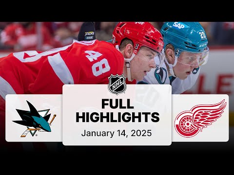 NHL Highlights | Sharks vs. Red Wings | January 14, 2025