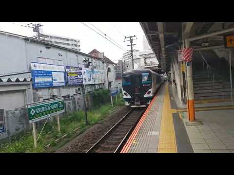 踊り子 E257系2000番台茅ヶ崎駅爆音ジョイント音高速通過