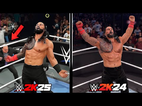 WWE 2K25 Vs WWE 2K24! (Epic Finishers Comparison)