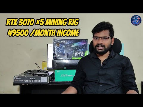 Mining Ethereum on RTX 3070 × 5  | 305 MHS & ₹49500 Earning per month |WINDOWS & HIVE OS SETUP