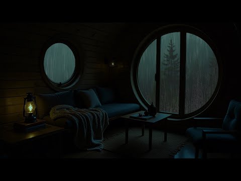 Best rain sounds in a wooden house - Deep sleep, instant sleep, quiet rainy nights