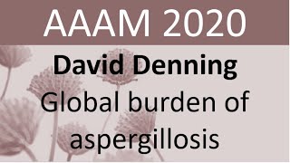 David Denning - Global burden of aspergillosis (AAAM2020, Lugano)