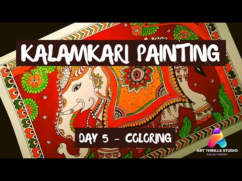 Kalamkari Workshop: Day 5 Continued  | Elephant Colouring