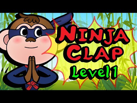 Fun Kids Rhythm Play Along: Ninja Monkey Clap v1-1 Music Class #AwesomeKidsSongs